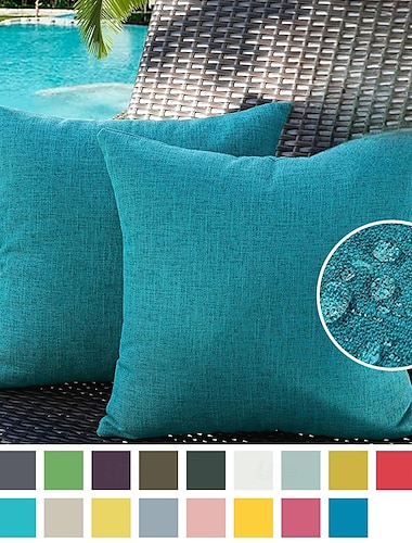  effen kleur kussensloop outdoor waterdichte technologie kussensloop gecoat outdoor tuin sofa kussen modern eenvoudig 1pc