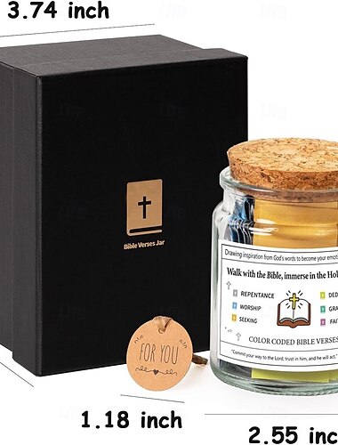  Glas mit Bibelvers, christliche Geschenke für Frauen, Geburtstagsgeschenke für Frauen, Glas mit Bibelvers, Osterkörbchenfüller, Abschlussgeschenke für sie, Ostergeschenke für Kinder, Geschenke für