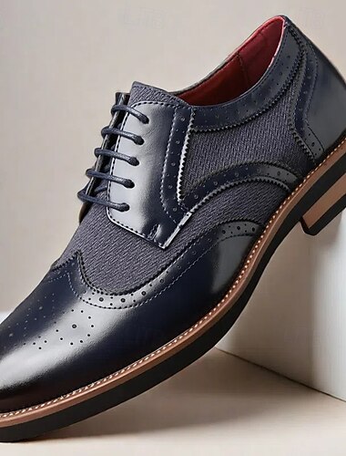  Herren-Brogue-Derby-Schuhe aus hellbraunem Kunstleder – elegante Ballschuhe für elegante Feiern