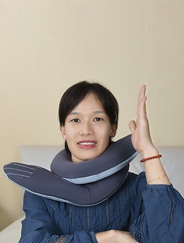  Almohada de viaje ligera para comodidad en avión oficina hogar viaje puede tomar forma diseño ergonómico ideal para adultos y niños