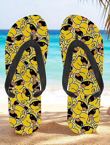  flip flops med anktryck för män – rolig och avslappnad stil för strandpromenader, sommarfester utomhus och slappa vid poolen