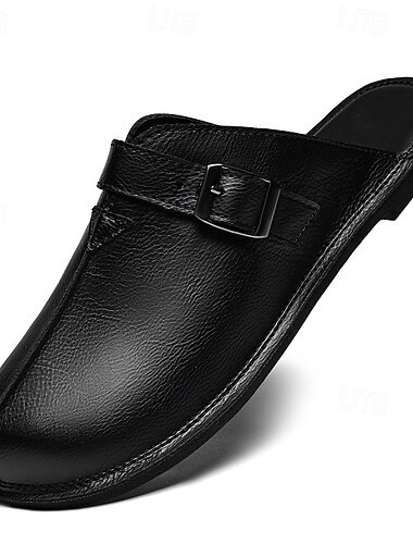  Herren-Sandalen aus Kunstleder mit geschlossener Zehenpartie in Braun – bequeme Schlupfsandalen für entspannte Outdoor-Aktivitäten