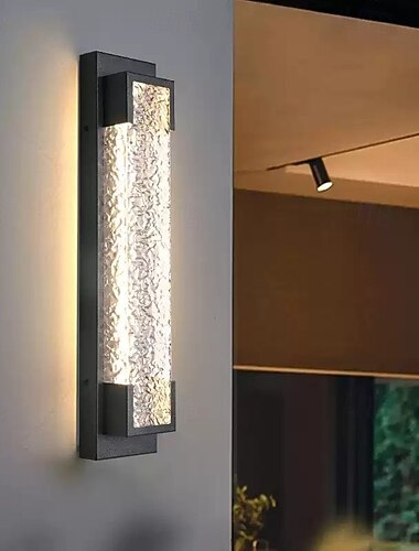  إضاءة حائط LED خارجية/داخلية بإضاءة بيضاء دافئة للحمام والمرآب والسياج والشرفة والفناء