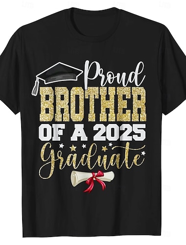  Ανδρικά Senior Tee Grad Tee Μπλουζάκι αποφοίτησης Κοντομάνικα Κοντομάνικο Λαιμόκοψη Ανοιξη καλοκαίρι γράμμα εκτύπωσης Μοντέρνα Υψηλής Ποιότητας Στάμπα Διακοπές Δρόμος Εξόδου Βαθυγάλαζο Λευκό Μαύρο