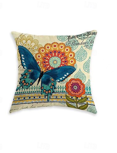  Blumen Landidylle Dekorative Wurfkissenbezug 1PC Weicher quadratischer Couchkissenbezug Kissenbezug für Schlafzimmer Wohnzimmer Sofa Stuhl