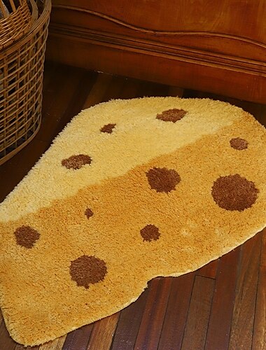  Chesse Irreguliere Fluwelen Deurmat Keukenmat Vloermat Antislip Vloerkleed Oliebestendig Kleed Binnen-Buitenmat Slaapkamer Decor Badkamermat Entree Vloerkleed