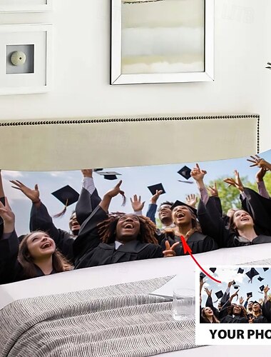  Кастомизированный чехол для тела на выпускной Лучший подарок на выпускной Добавьте ваше изображение Персонализированный подарок Фото Дизайн картинки Чехол для подушки на кровати 1 шт. Индивидуальный