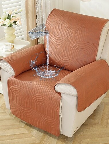  Funda para sillón reclinable 100 % impermeable, funda protectora duradera, perfecta para proteger contra derrames y manchas, agrega comodidad y estilo a su sillón reclinable, ideal para la decoración de la sala de estar o el cine en casa