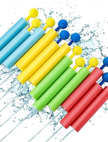  Pistolets à eau, lot de 12, super pistolets à eau, pistolets à mousse, jouets d'extérieur pour piscine, plage, jeux de fête d'été pour enfants et adultes