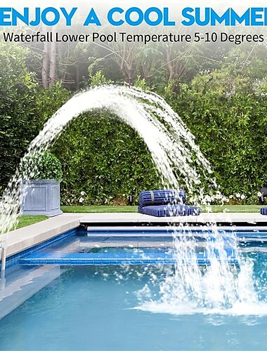 Kit de fontaine cascade pour piscine en PVC, jets d'eau, décoration spa, installation facile, accessoires de piscine