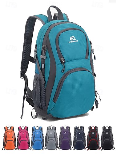  Herren Damen Rucksack Schulranzen Reiserucksack Schule Outdoor Täglich Einfarbig Oxford Stoff Nylon Großes Fassungsvermögen Wasserdicht Leicht Reißverschluss Meerblau Schwarz Himmelblau