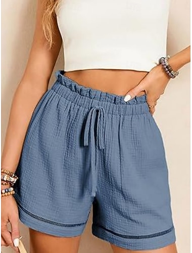 Damen Shorts Baggy Hosen Chinos Fashion Streetwear Kurz Hohe Taille Einfarbig Tasche Elastischer Bund Bequem Weich Komfortabel Mikro-elastisch Outdoor Straße Marineblau Rosig Grau Wein Grün Sommer   Damen Shorts Baggy Hosen Chinos Fashion Streetwear Kurz Hohe Taille Einfarbig Tasche Elastischer Bund Bequem Weich Komfortabel Mikro-elastisch Outdoor Straße Marineblau Rosig Grau Wein Grün Sommer