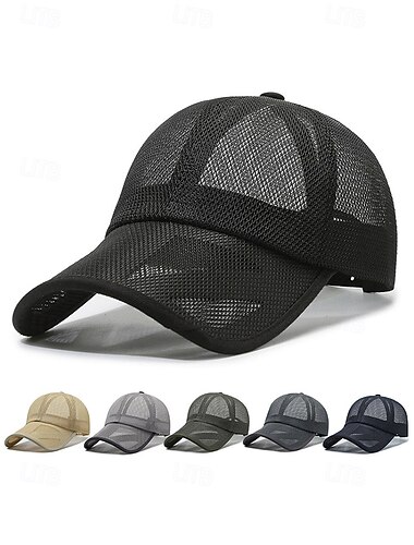  Atmungsaktive Mesh-Baseballkappe für Herren – leichte, verstellbare Sommermütze für Outdoor-Sport, Strand und Freizeitreisen