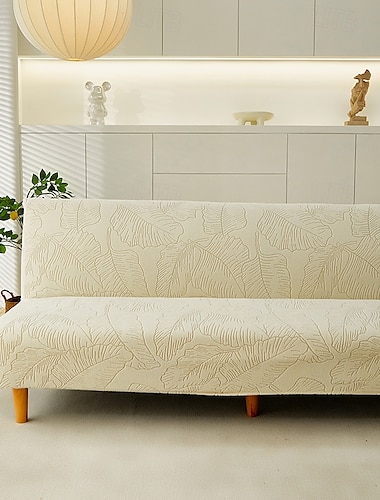  Jacquard-Stoff, armloser Schlafsofabezug, Sofa-Schonbezüge, Stretch-Schutz, elastischer Bankbezug