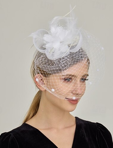  Kopfstück Tüll Federn Hochzeit Abendgesellschaft Elegant Hochzeit Mit Feder Kopfschmuck Kopfbedeckung