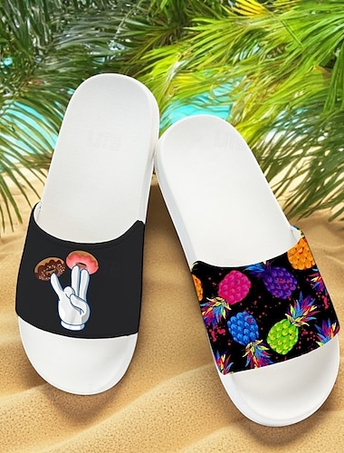  sandaler med flamingo-tema för män med färgglada mönster – avslappnad och rolig stil för strand-, pool- och sommarsemester
