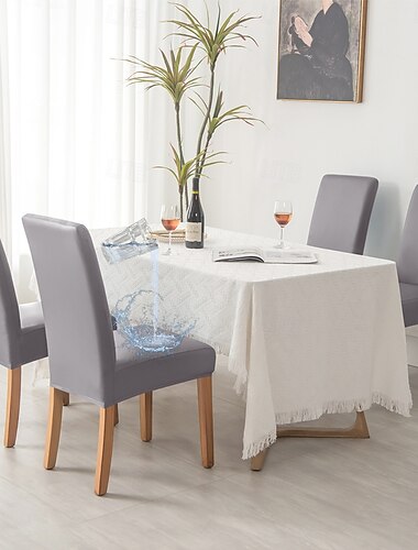  Fundas para sillas de comedor impermeables, fundas para sillas de comedor color burdeos, fundas para sillas de comedor elásticas de cuero sintético, fundas protectoras de sillas extraíbles y lavables