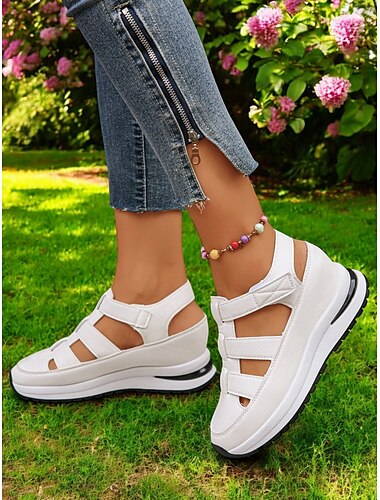  dames sportsandalen met voetboogondersteuning – sportieve klittenbandwandelschoenen voor reizen, wandelen en dagelijks comfort