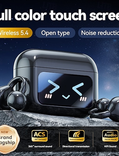  Écouteurs véritables sans fil M100 écouteurs TWS à clip Bluetooth 5.3 design ergonomique son surround stéréo pour le fitness gym entraînement camping  randonnée divertissement