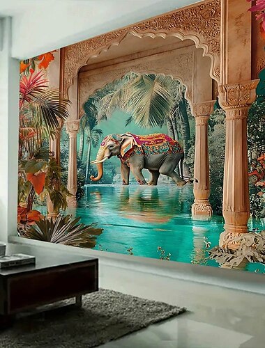  Mandala Olifant Hangende Wandtapijt Wandkunst Groot Wandtapijt Muurdecor Foto Achtergrond Deken Gordijn Huis Slaapkamer Woonkamer Decoratie