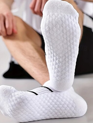  1 Paar Herren Profisport Socken Sommer dünne Netz atmungsaktive schweißabsorbierende geruchshemmende Ohrhebende Fersenschutz kurzes Socken