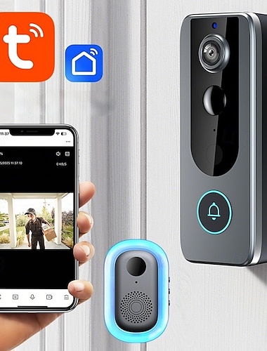  M20 draadloze videodeurtelefoon 1080p HD één-op-één intercom dingdong deurbel met app-bediening 2,4 GHz zonder scherm