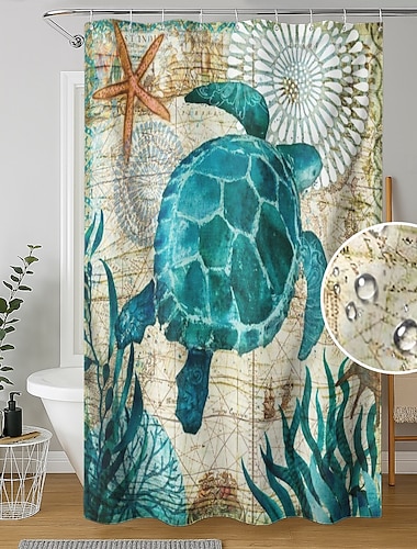  Douchegordijn met haken 180cm*180cm (70"*70") Polyester Wasbaar Waterdicht Oceaan Landschap Motief