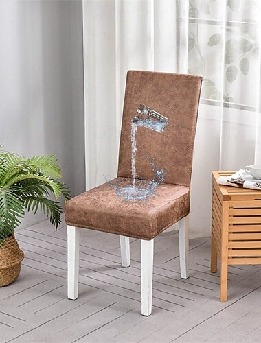  Funda elástica resistente al agua para silla de comedor, para comedor, cocina, boda, hotel, banquete, restaurante, fundas antisuciedad para silla