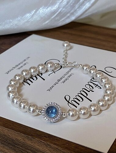  Pulsera de perlas de regalo para mamá, esposa, novia o mejor amiga: joyería elegante para el Día de la Madre, San Valentín, Navidad, aniversario, cumpleaños: atemporal &Accesorio versátil para