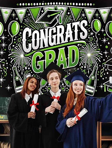  Herzlichen Glückwunsch Absolvent Banner Abschluss-Hintergrund Abschlussdekorationen 2025 Glückwunsch Graduierte Banner Grad-Dekorationen Patio Garten Schule