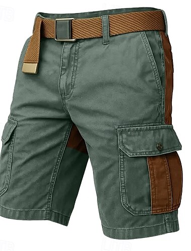 Voor heren Cargoshorts Outdoor korte broek Casual korte broek Wandelshorts Lapwerk Meerdere zakken Recht been Kleurenblok Vochtregelerend Draagbaar Knielengte Buiten Casual Dagelijks Modieus