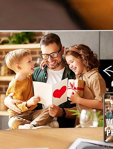  personalisierter Fotoblock Acryl individuell bestes Geschenk für Papa Vatertag Muttertag Wohndekoration Hochzeit Geburtstag