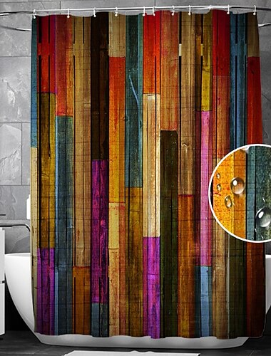  Занавеска для душа с крючками для ванной 180см*180см (70"*70") в стиле деревенской усадьбы с печатью дверей сарая декор для ванной водонепроницаемая 12 пластиковых крючков