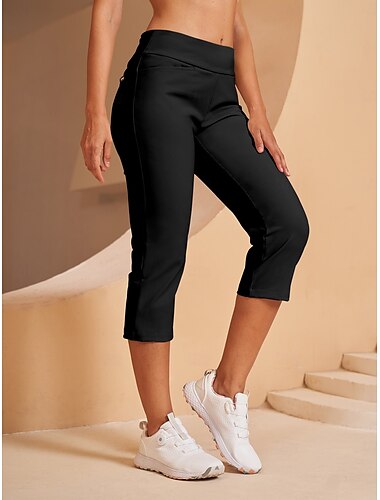  Damen Golfhosen Schwarz Rosa Rot Unterteile Damen-Golfkleidung, Kleidung, Outfits, Kleidung