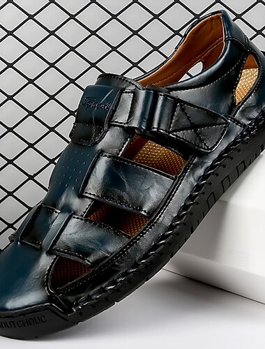  herensandalen - stijlvolle imitatieleren bandjes, perfect voor casual gelegenheden en stedelijke verkenningen