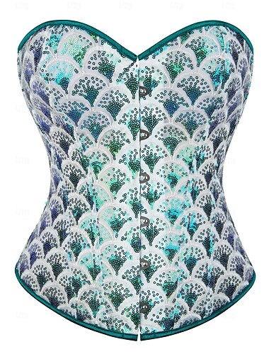  Rococó Corsé Superior Baile de Máscaras Corsé Superior Cosplay Control de barriga Relleno Jacquard Jacquard Mujer Real Mascarada Fiesta Carnaval de Venecia Adulto Faja
