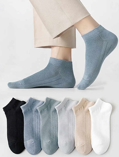  1 par de calcetines cortos de malla transpirables y sencillos para hombres calcetines deportivos de baloncesto delgados de verano de color sólido