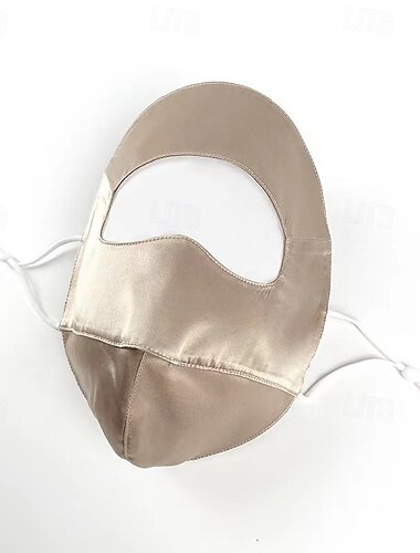  Seidenmaske atmungsaktiv kühl Sonnenschutz Anti-UV Seidenmaske weich staubdicht doppelseitige Maulbeerseide