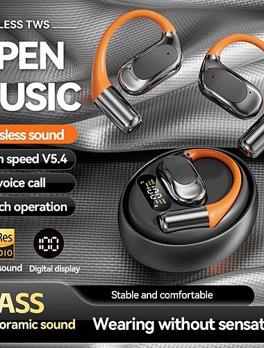 Поворотная беспроводная Bluetooth гарнитура с открытыми ушами с долгим сроком службы батареи и шумоподавлением