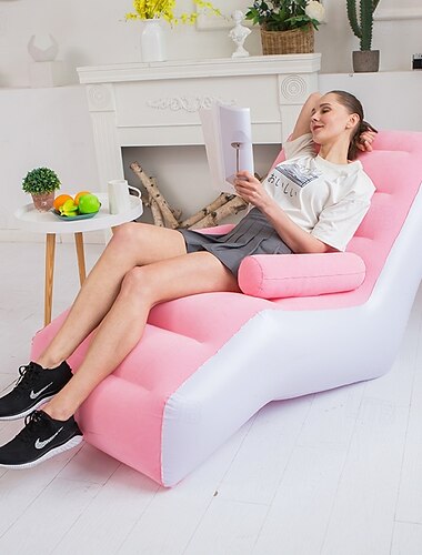  Aufblasbarer Liegestuhl, faltbarer Loungesessel für Schlafzimmer und Wohnzimmer, Indoor-Sofa-Lounge mit Handläufen