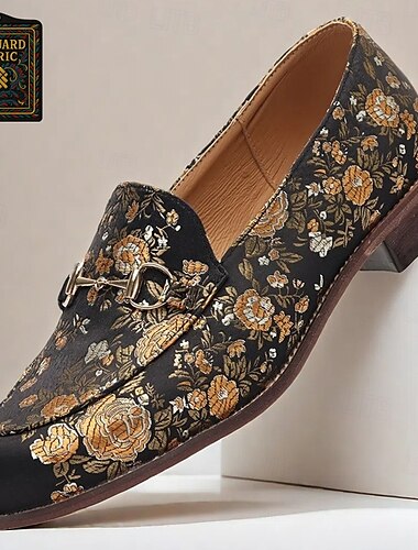  Homme Mocassins et Slip On Imprimer des chaussures Mocassins Penny Mocassins Classiques Tissu Confortable Antidérapantes Mocassins Noir