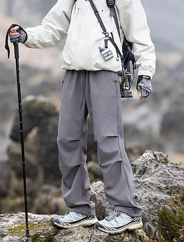  Men's Cargo Pants Hiking Pants Trousers Tactical Pants Military Outdoor Regular Fit Quick Dry Pants / Trousers Drawstring Elastic Waist Black White Hunting Climbing Camping / Hiking / Caving M L XL