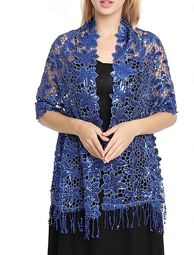  Damenumhang Elegant Sonnenschutz Ärmellos Spitze Hochzeit Schals Mit Unifarbe Für Hochzeit Sommer