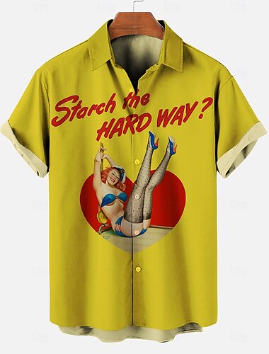  Blouse / Chemise Affiche rétro Fille rétro Graphique Pour Homme Adulte Mascarade Impression 3D Vacances Soirée
