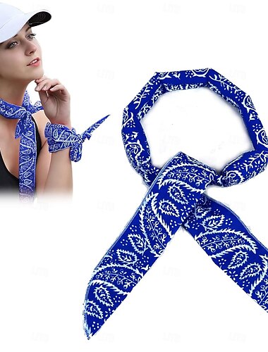  Cool Hair Band Quick Scarves Cooling Bandanas Collar Sports Towel Sport Headbands Women Sports Supplies Cooling Neck Wraps Ice Towel Quick Dry Travel Polyester Cotton