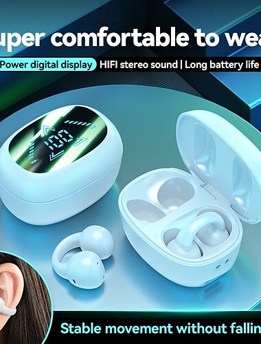  ασύρματα ακουστικά bluetooth ανοιχτά ακουστικά με κλιπ ακουστικά ακουστικά οστικής αγωγιμότητας ακουστικά για προπόνηση