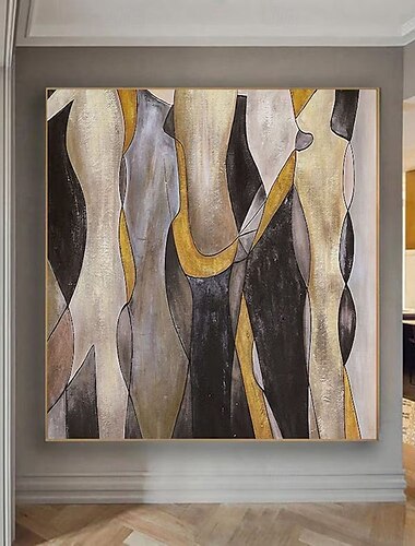  抽象的なトーク愛好家の油絵、手作りの特大アクリル、手作りのフィギュア絵画、大きな壁アート、モダンな油絵、カラフルな絵画、手描きの抽象画、キャンバス絵画