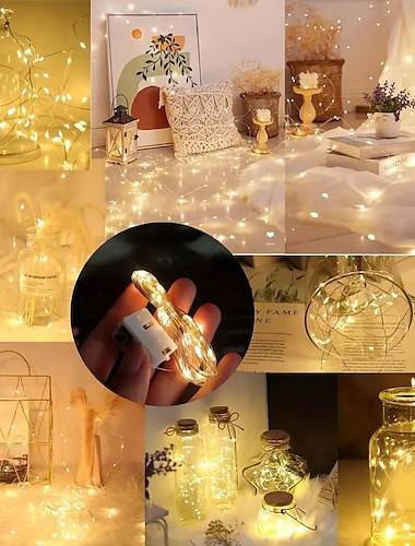  Batterij Aangedreven LED String Lichten 10 Pakketten Binnenballon Decoratie Mini LED Feest Bruiloft Kerst Volle Ster Sfeerlichten