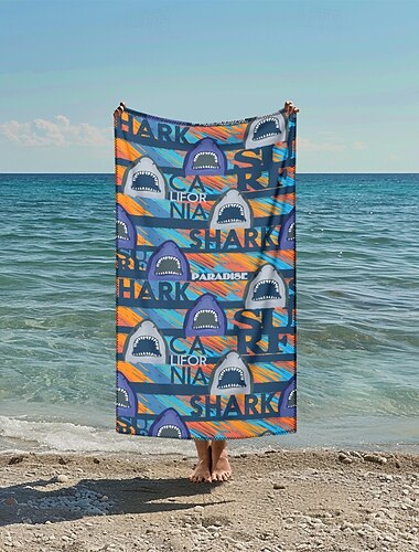  bedrucktes Strandtuch, leichte, schnelltrocknende, sandfreie Stranddecke, ideal für Reisen, Pool und den Einsatz im Freien