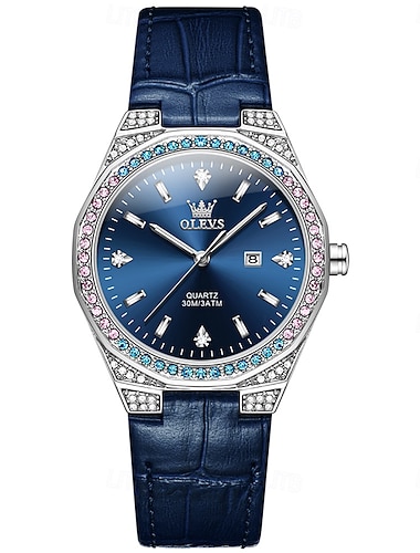  OLEVS 5606 Moederdag cadeau voor dameshorloge Luxe originele quartz horloge Waterdicht Luminieuze Diamant horloge Mode Elegant
